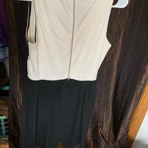 Black and white(cream) dress